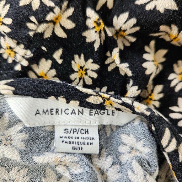 American Eagle Outfitters Skater Babydoll Mini Dress Womens Size S/P Floral - Picture 10 of 10